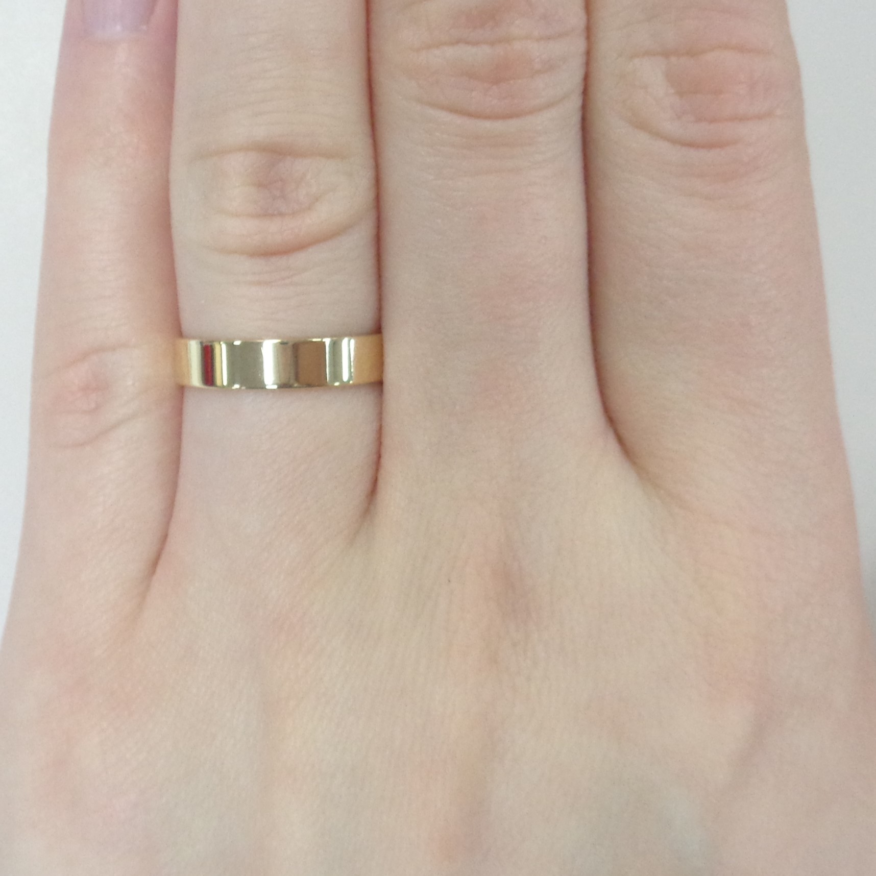 Золотое кольцо 585 пробы; "Обручальное"; желтое золото;